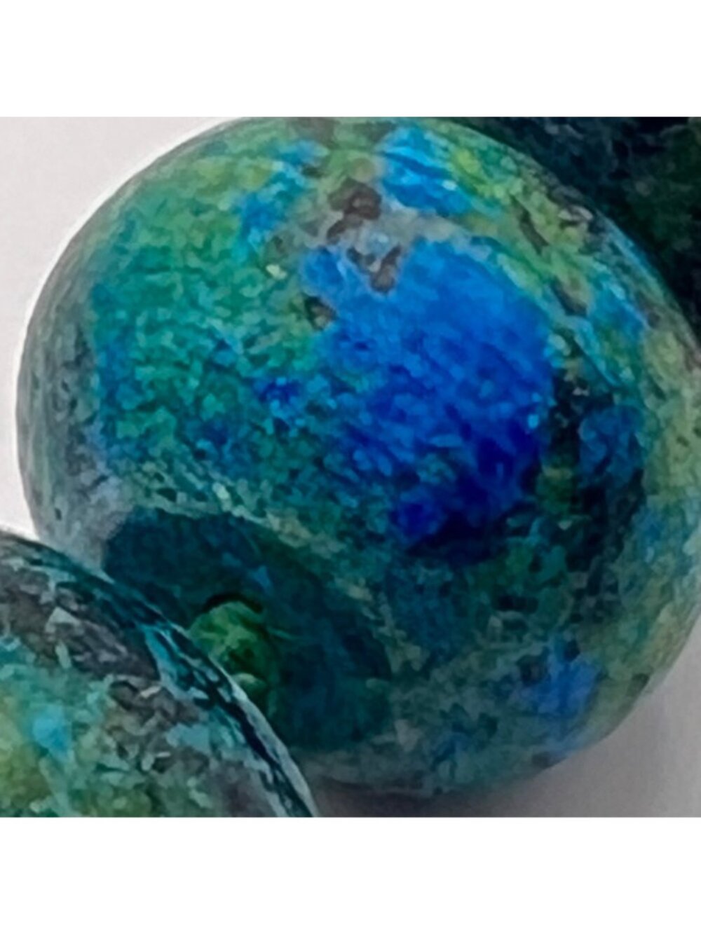 Natural Chrysocolla Graduated Bead Necklace 20" Knotted 128g Statement - Picture 7 of 15